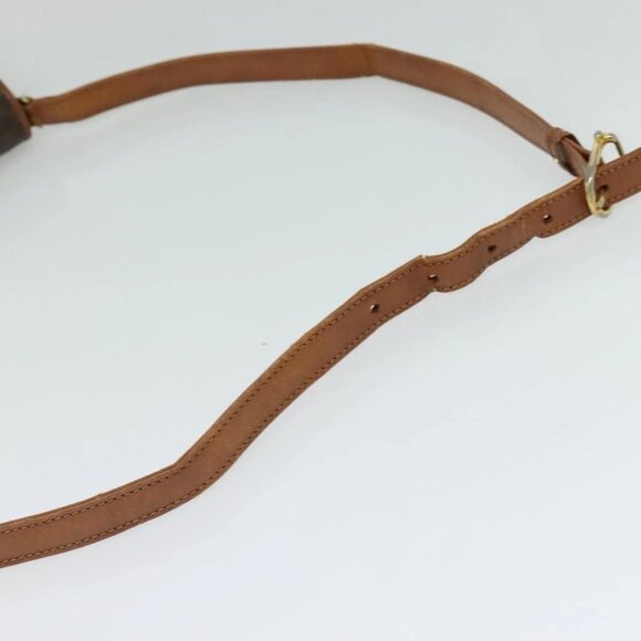 CELINE Macadam Canvas Shoulder Bag PVC Leather Brown Gold Auth - Picture 7 of 16